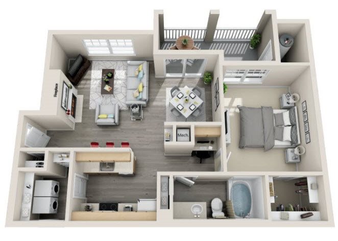 The Ashborough_Ashburn VA_Floor Plan_A31_One Bedroom One Bathroom The Ashborough_Ashburn VA_Floor Plan_A31_One Bedroom One Bathroom